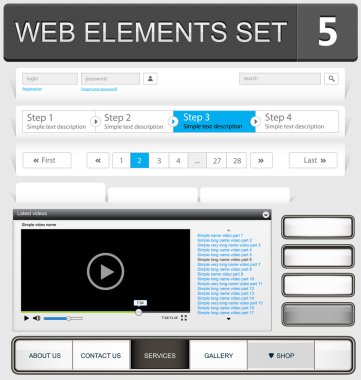 Web tasarım öğeleri kümesi