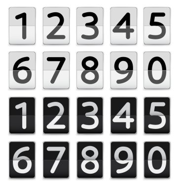 Beyaz olarak geri sayım sayacı.