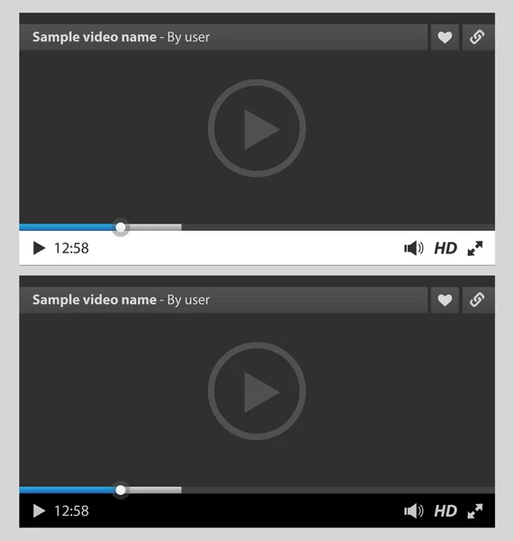 Reproductor de vídeo web — Vector de stock