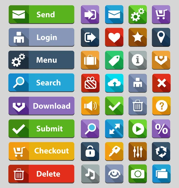 Набор кнопок веб-дизайна — стоковый вектор