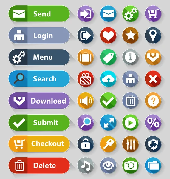 Web Σχεδιασμός κουμπιά σετ — Διανυσματικό Αρχείο