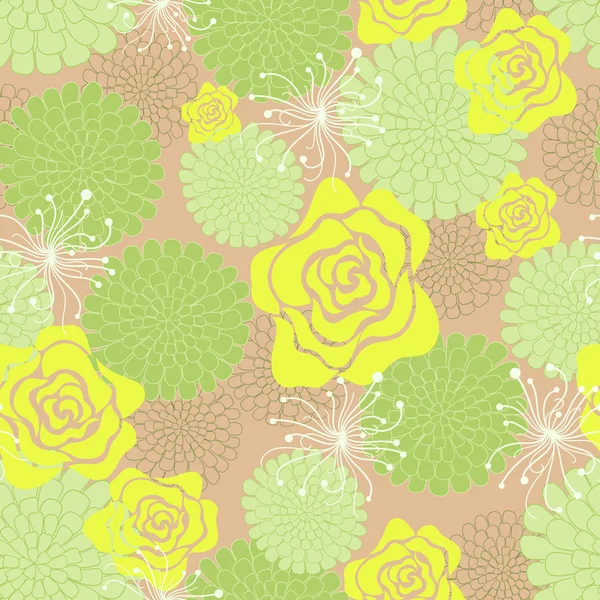 Seamless pattern with flowers — Stock Vector