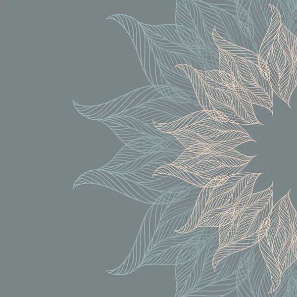 Fond abstrait avec fleur de dentelle — Image vectorielle