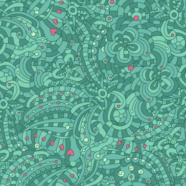 Vektör sorunsuz doku soyut çiçekli