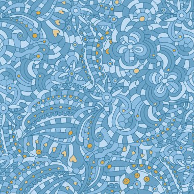 Vektör sorunsuz doku soyut çiçekli