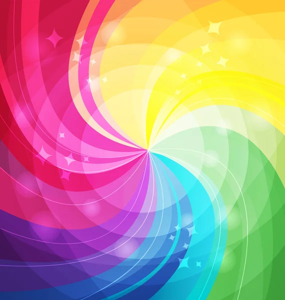 彩虹明亮的背景与光线 — 图库矢量图片
