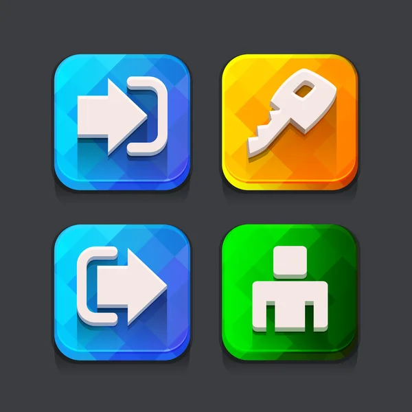 Login Web-Icons Sammlung — Stockvektor