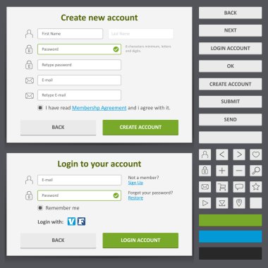 Web tasarım öğeleri kümesi