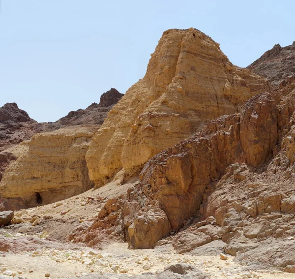 Malerische Felsen in der Wüste, israel — Stockfoto