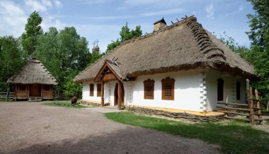 geleneksel bir çiftçinin evinde açık hava Müzesi, kiev, Ukrayna yeniden inşası