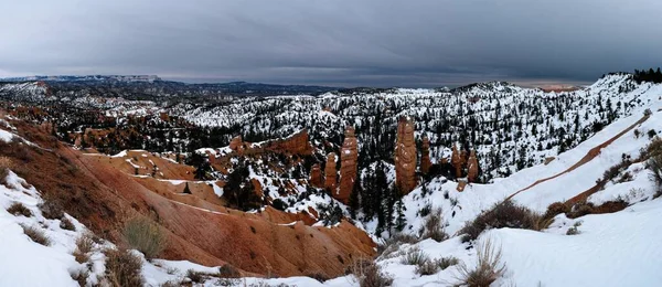 Panorama Bryce Canyon Cloudy Winter Day — Stok fotoğraf