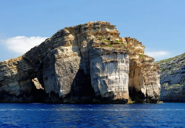 Scenic Cliffs Gozo Island Malta Bright Day — стоковое фото