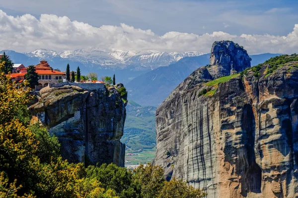 Hdr Holy Trinity Monastery Meteora Greece — Stock Photo, Image