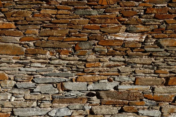 Texture Old Wall Built Dark Red Bricks Stone Blocks — Stock Photo, Image