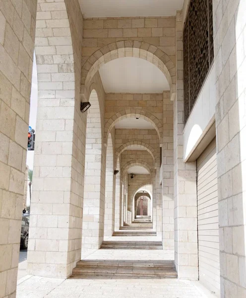 Archway Louis Franska Sjukhus Jerusalem Israel Royaltyfria Stockbilder