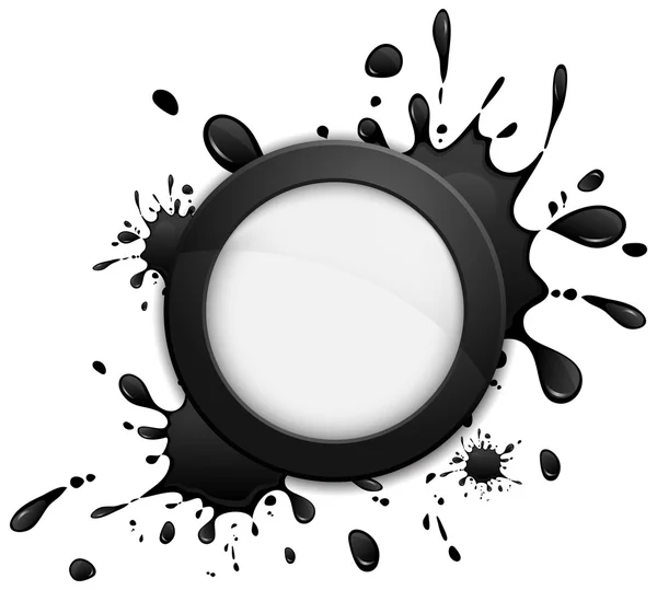 Ronde inkblot pictogram — Stockvector