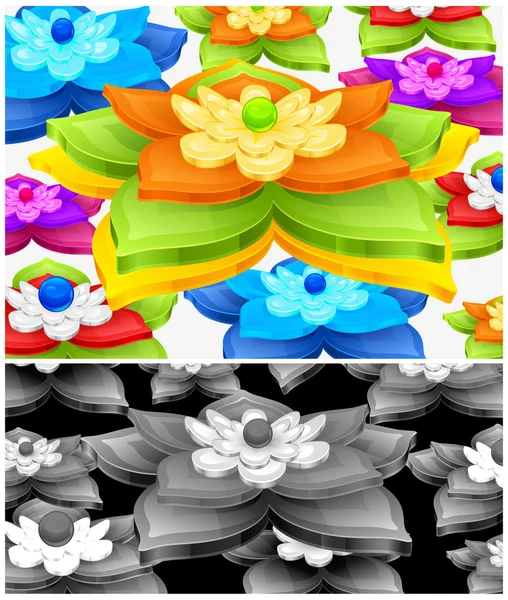 Water lily background — Stock Vector