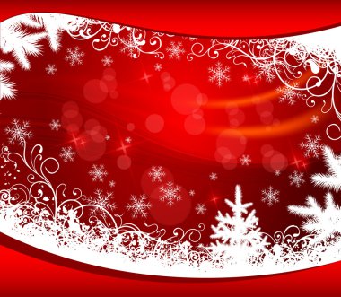 Christmas kırmızı arka planda