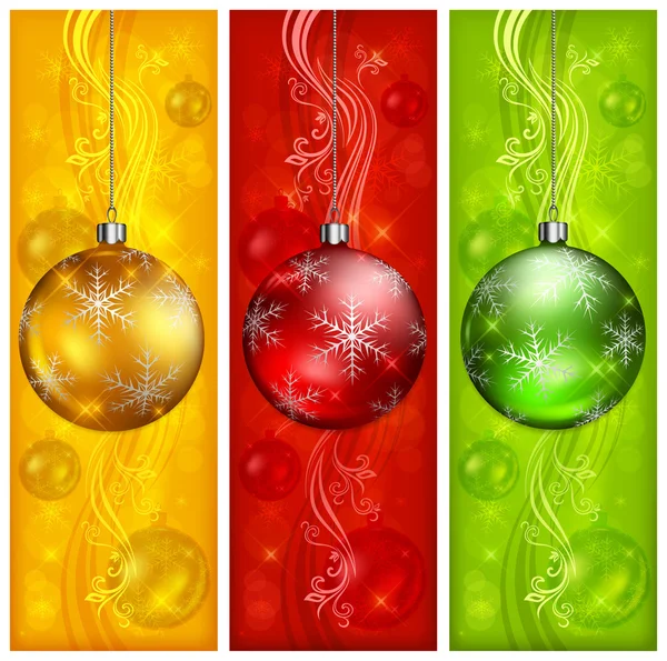 Balls on three color background — Stock Vector