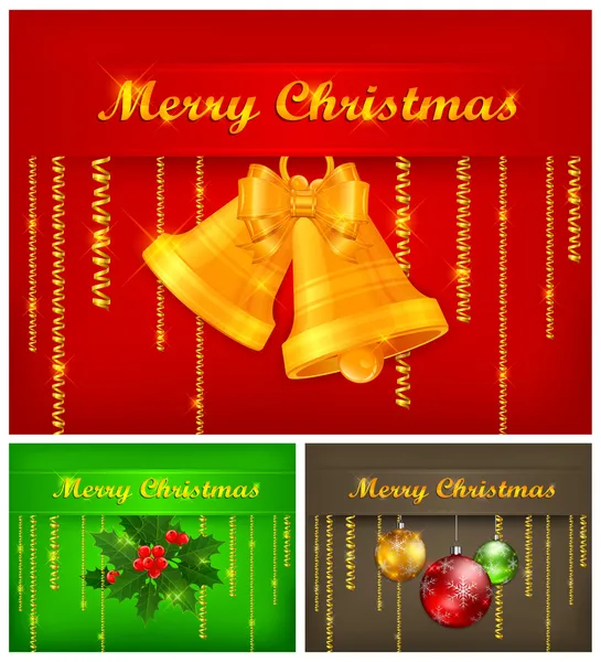 Colore sfondo di Natale & testo — Vettoriale Stock