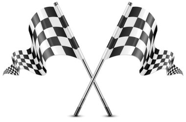 Checkered flags clipart