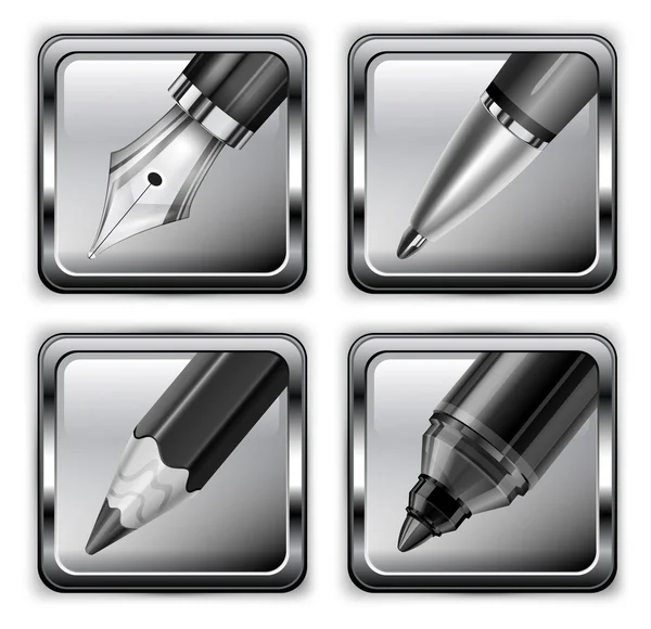 Квадратний ручка іконок — стоковий вектор