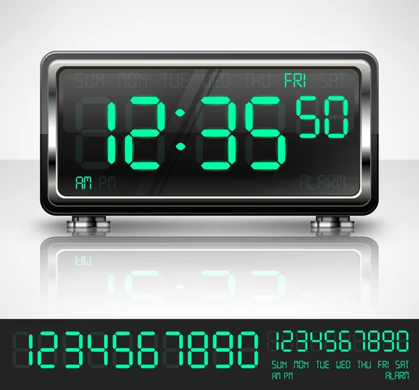 Digital watch on white — Stock Vector