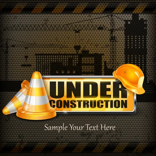 Under construction sign — Stock Vector