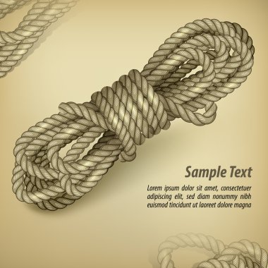 Coil of rope on rown & text clipart
