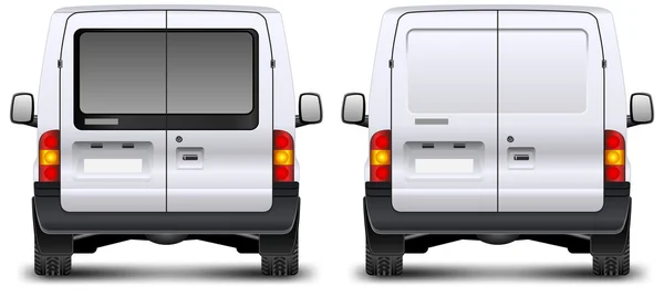 Vista trasera minivan — Vector de stock