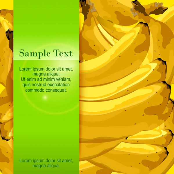 Bananas banner — Stock Vector