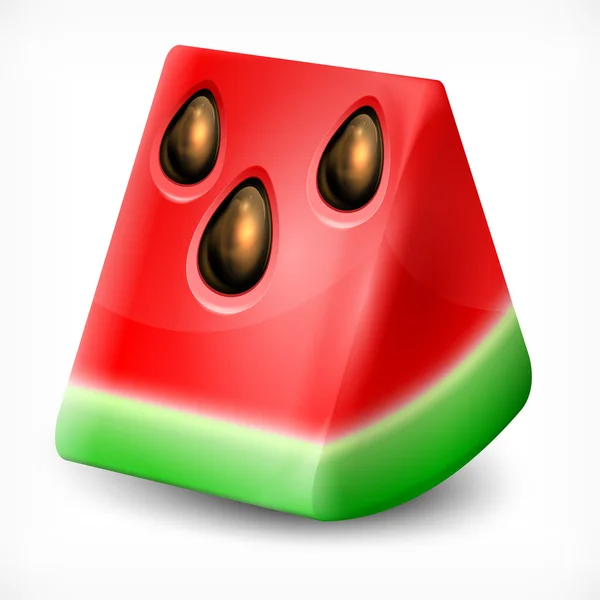 Watermeloen op wit — Stockvector
