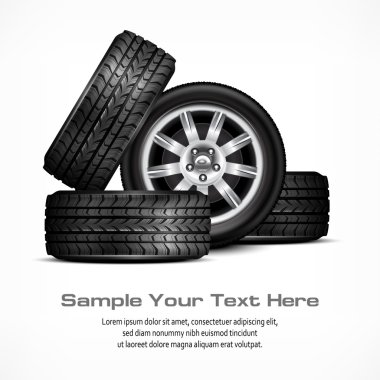 Car wheels clipart