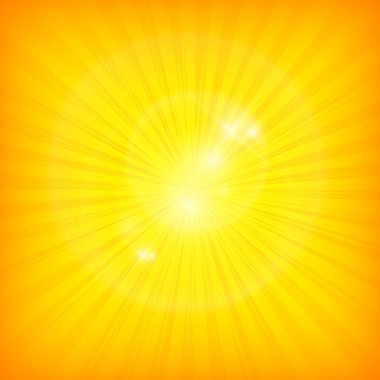 Sunburst arka planda sarı