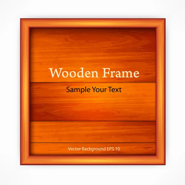 Wooden board with frame — Stock Vector