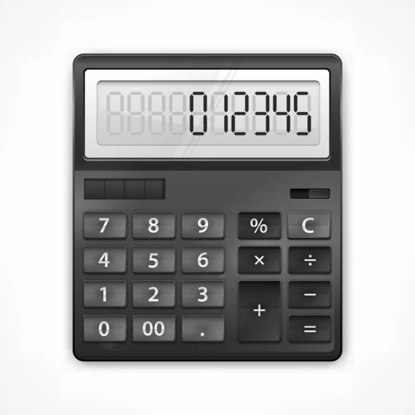Калькулятор на белом — стоковый вектор
