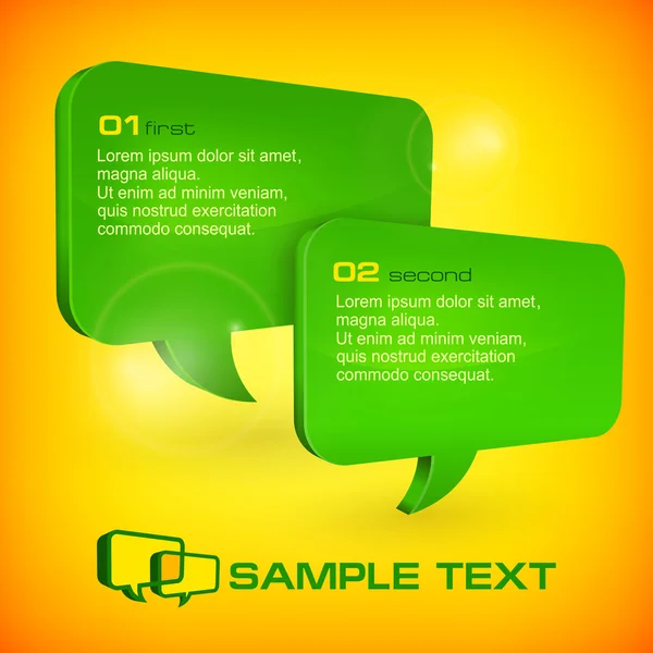 Green speech bubbles — Stock Vector