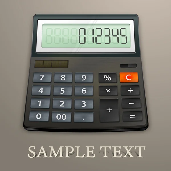 Calculatrice sur brun — Image vectorielle