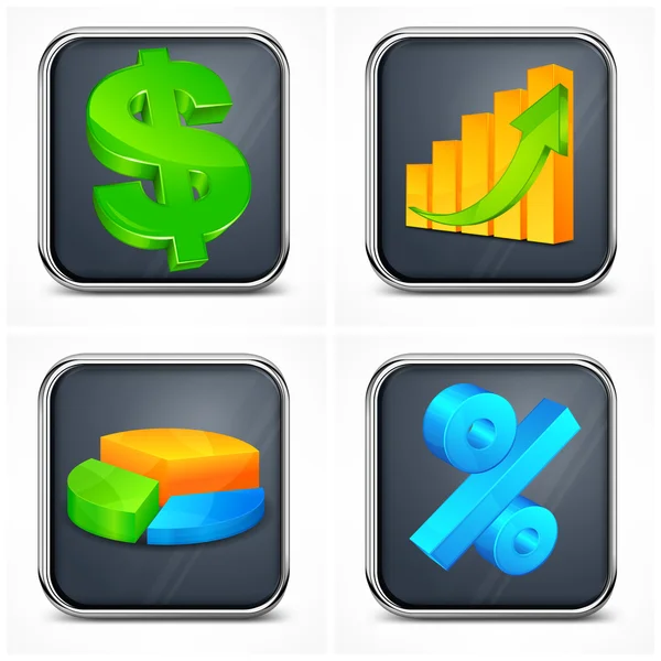 Financiën pictogrammen — Stockvector