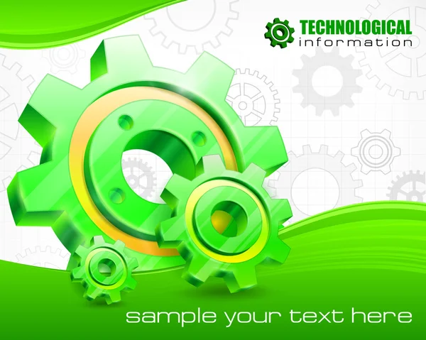 Engranajes sobre fondo técnico — Archivo Imágenes Vectoriales
