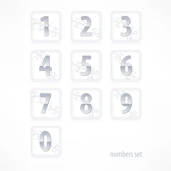 Set of numbers — Stock Vector
