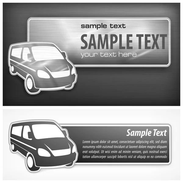 Van promotion banner — Stock vektor