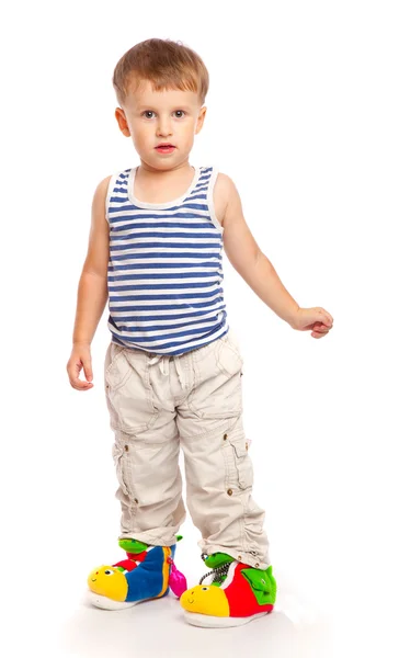 Little boy in a studio — Stock Photo, Image