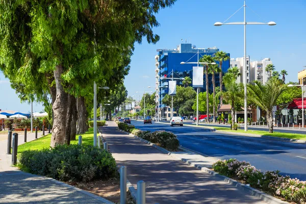 Pohled street, limassol, Kypr — Stock fotografie