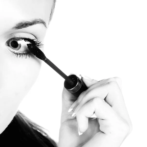 Donna con eyeliner — Foto Stock