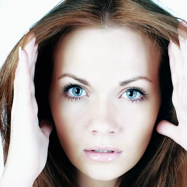 Jonge vrouw gezicht — Stockfoto