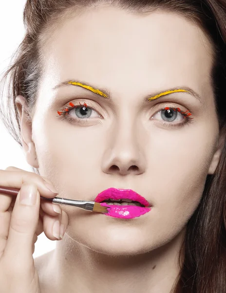 Färgglada make-up — Stockfoto