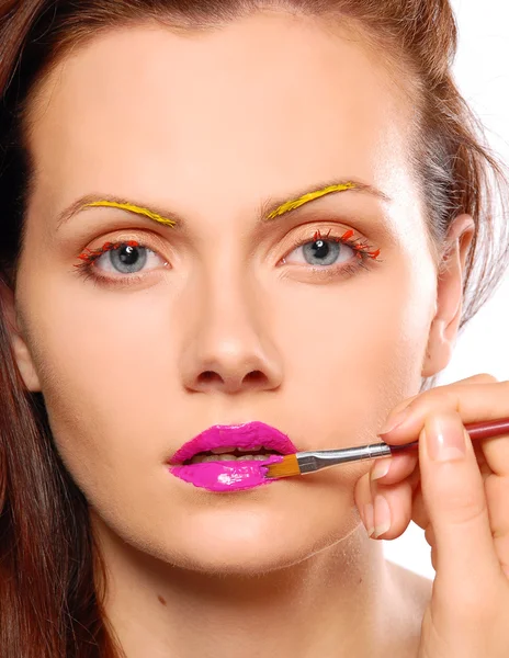 Färgglada make-up — Stockfoto