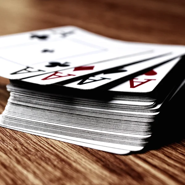 Deck and aces — Stock Photo, Image