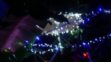 Partideki bulanık ışıkların soyut arkaplanı, bokeh